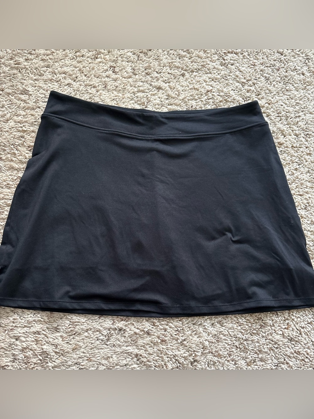 Size L TRANQUILITY Black Pull On Skort Skirt Stretchy Soft Summer Skirt Golf